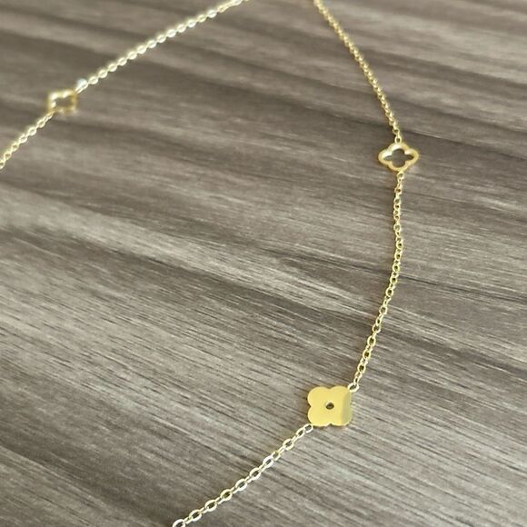 Flower Necklace Q354 - Picture 5 of 7